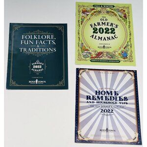 Lot 3 Boys Town 2022 Old Farmer's Almanac Booklets Household Remedies Folklore